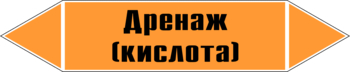 Маркировка трубопровода "дренаж (кислота)" (k03, пленка, 507х105 мм)" - Маркировка трубопроводов - Маркировки трубопроводов "КИСЛОТА" - Магазин охраны труда ohranatruda-shop.ru